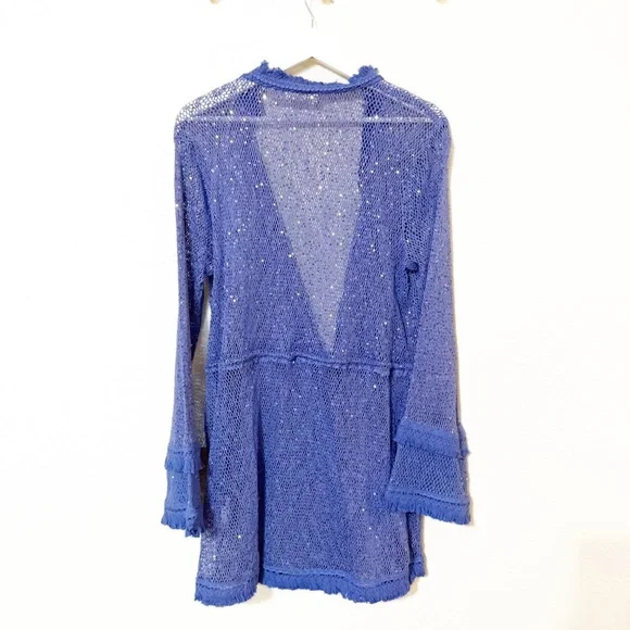 NEW Ramy Brook Cecelia Embellished Mesh Swim Beach Cover Up Dress Size M/L $295 - Picture 6 of 9